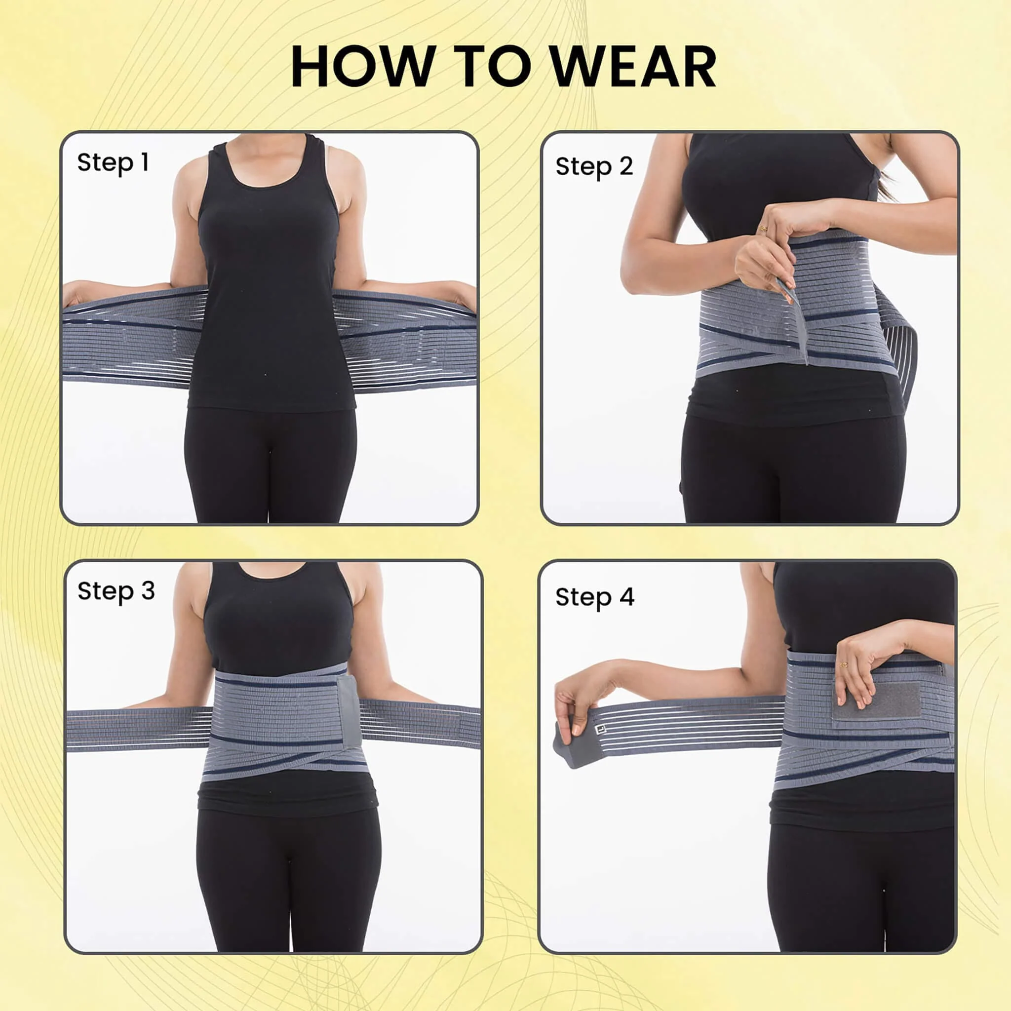 Lumbo Sacral Belt With Double Strapping, Back Support For the Lumbar Spine, Pain Relief, Back Brace for Men and Women, XXL, Grey - Image 5