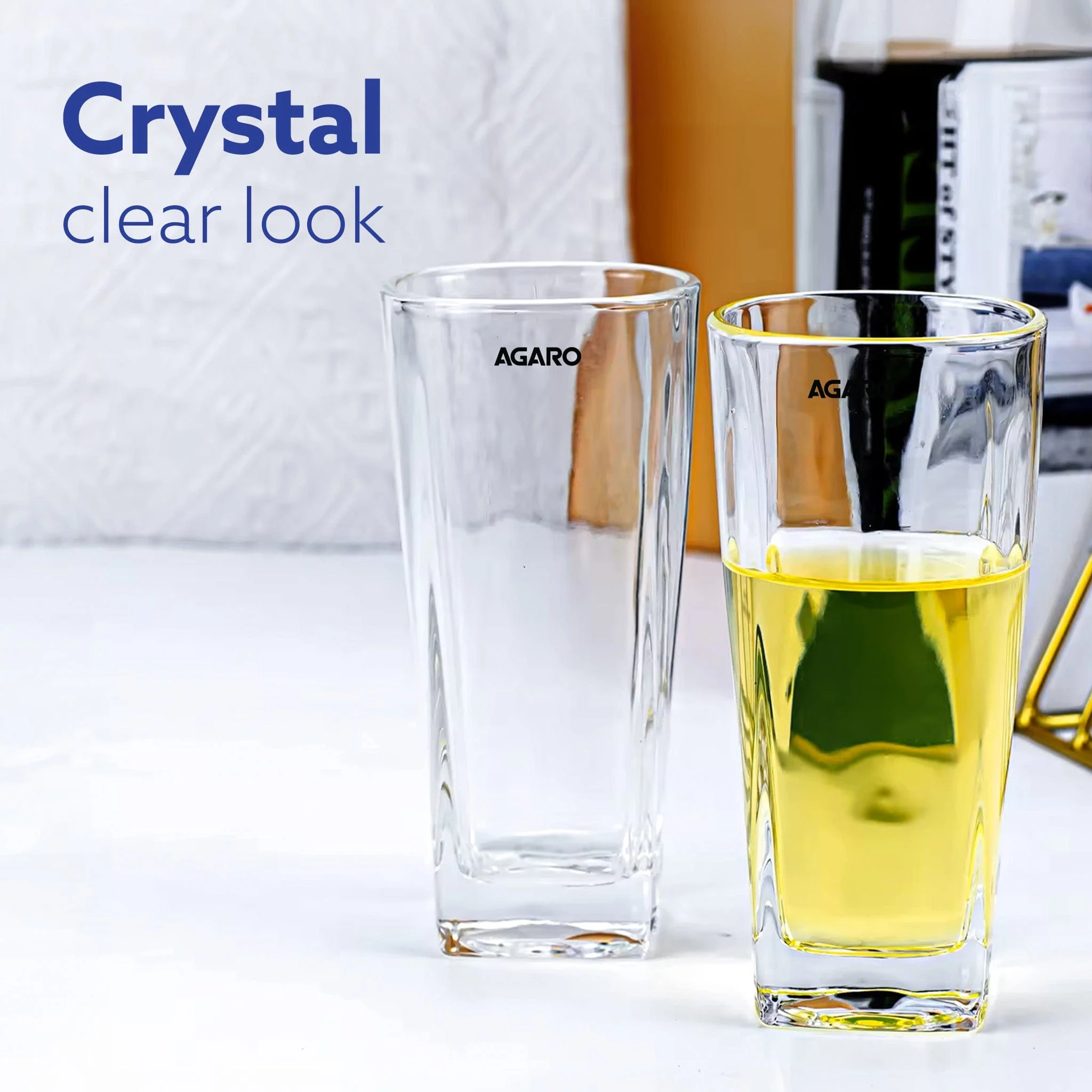 Elegant 260 ml Glasses Set of 6, Transparent Drinking Water Glass Set, Glass Tumbler for Water, Cold Drink, Juice, Dishwasher Safe, for Daily Use & Gifting - Image 5