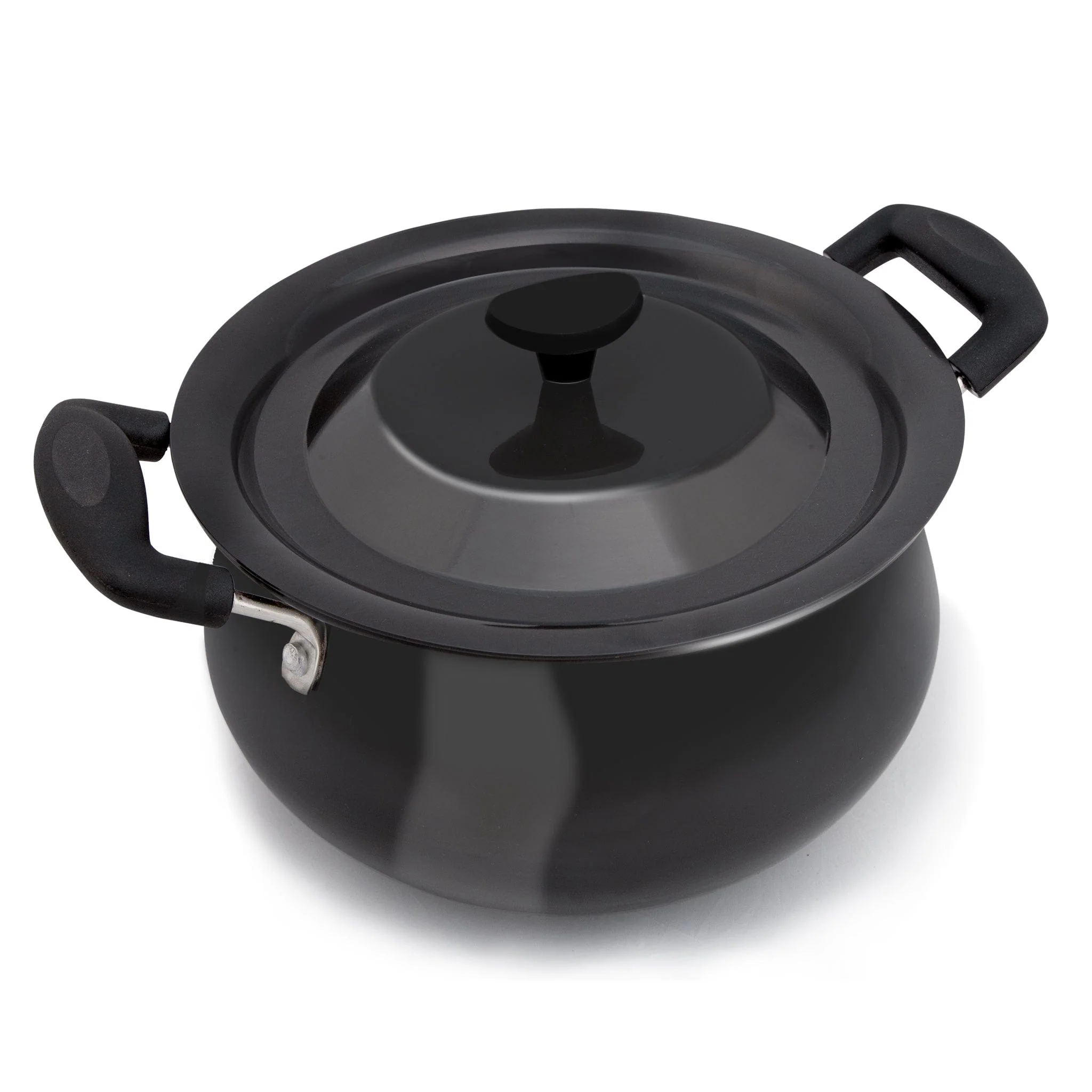 Elite Hard Anodised Handi, 3.5 Litres, Riveted handle, 3 mm Thick Plate, Gas Oven Compatible