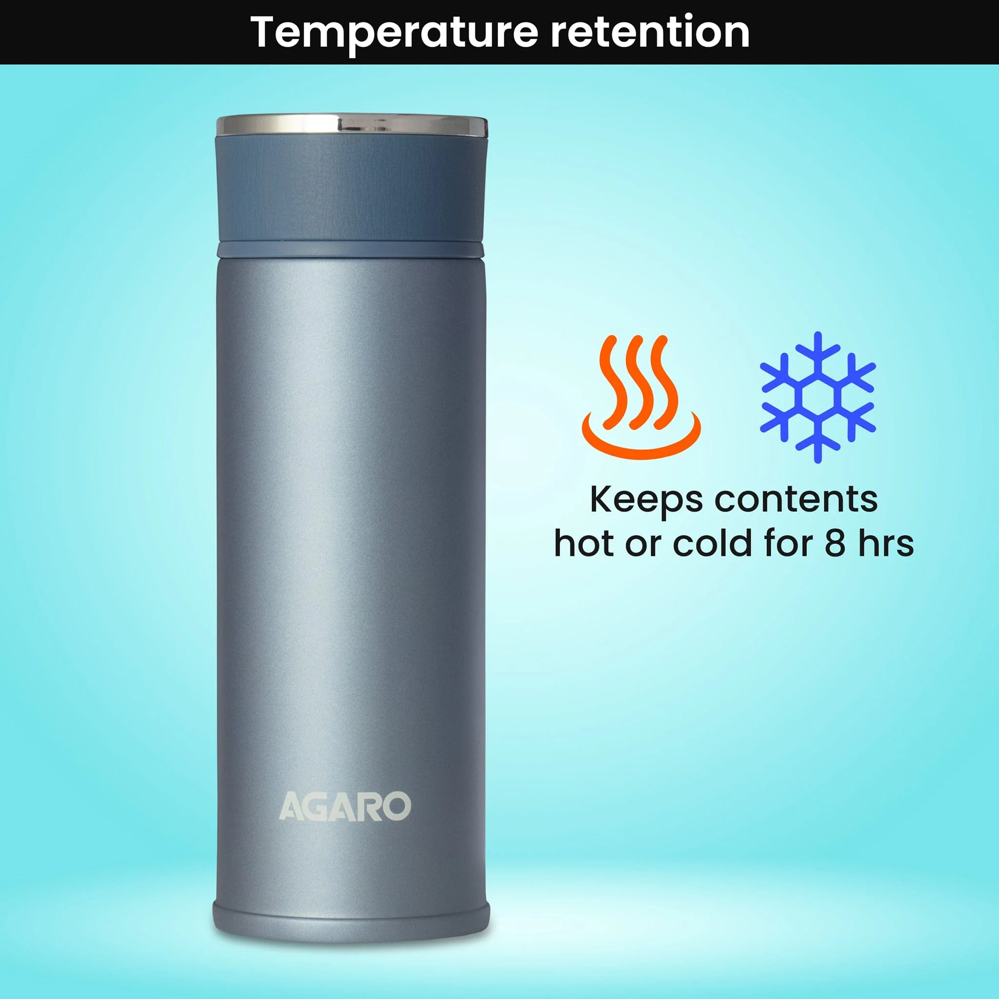 Elite Vacuum Flask 480ml Blue - Image 3