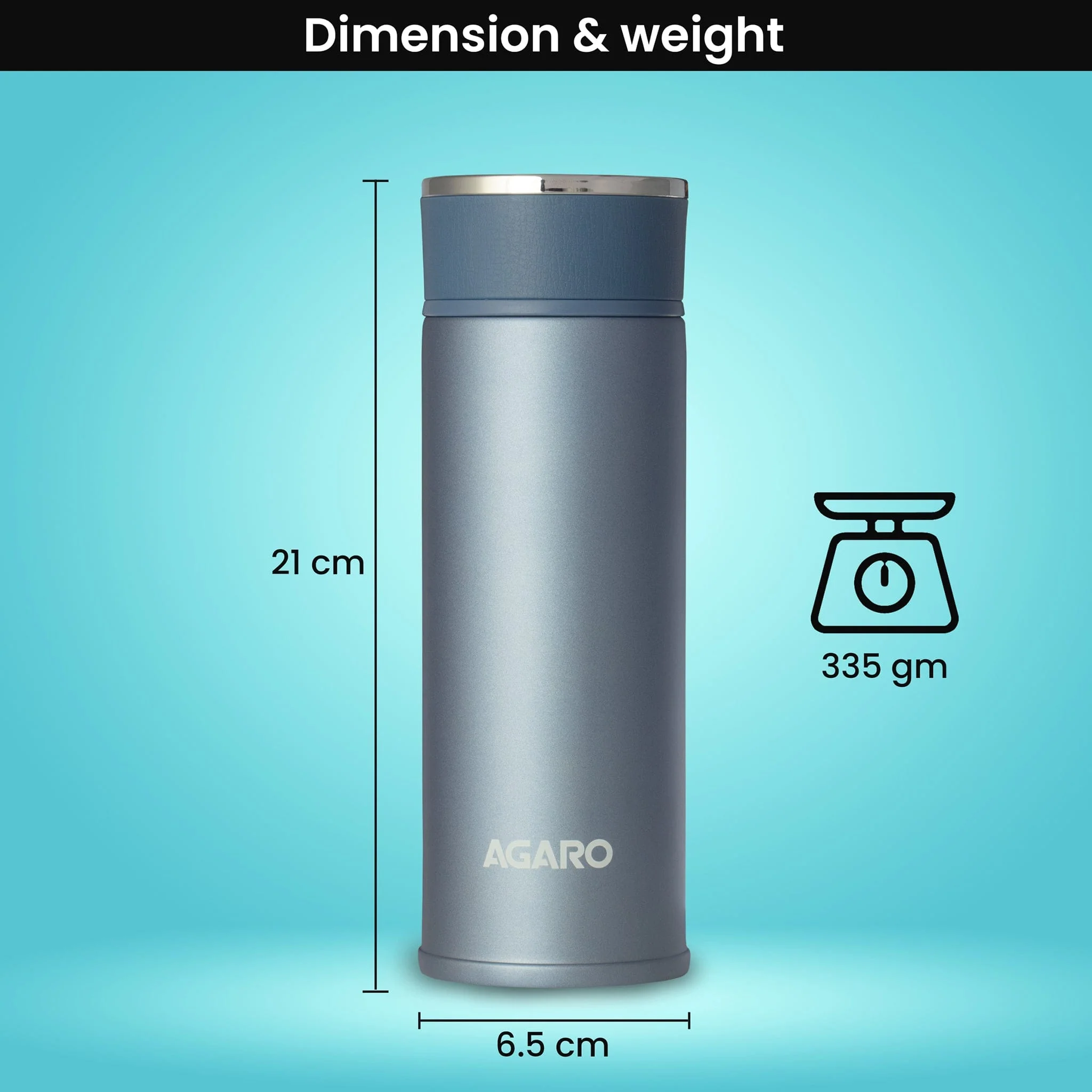Elite Vacuum Flask 480ml Blue - Image 6