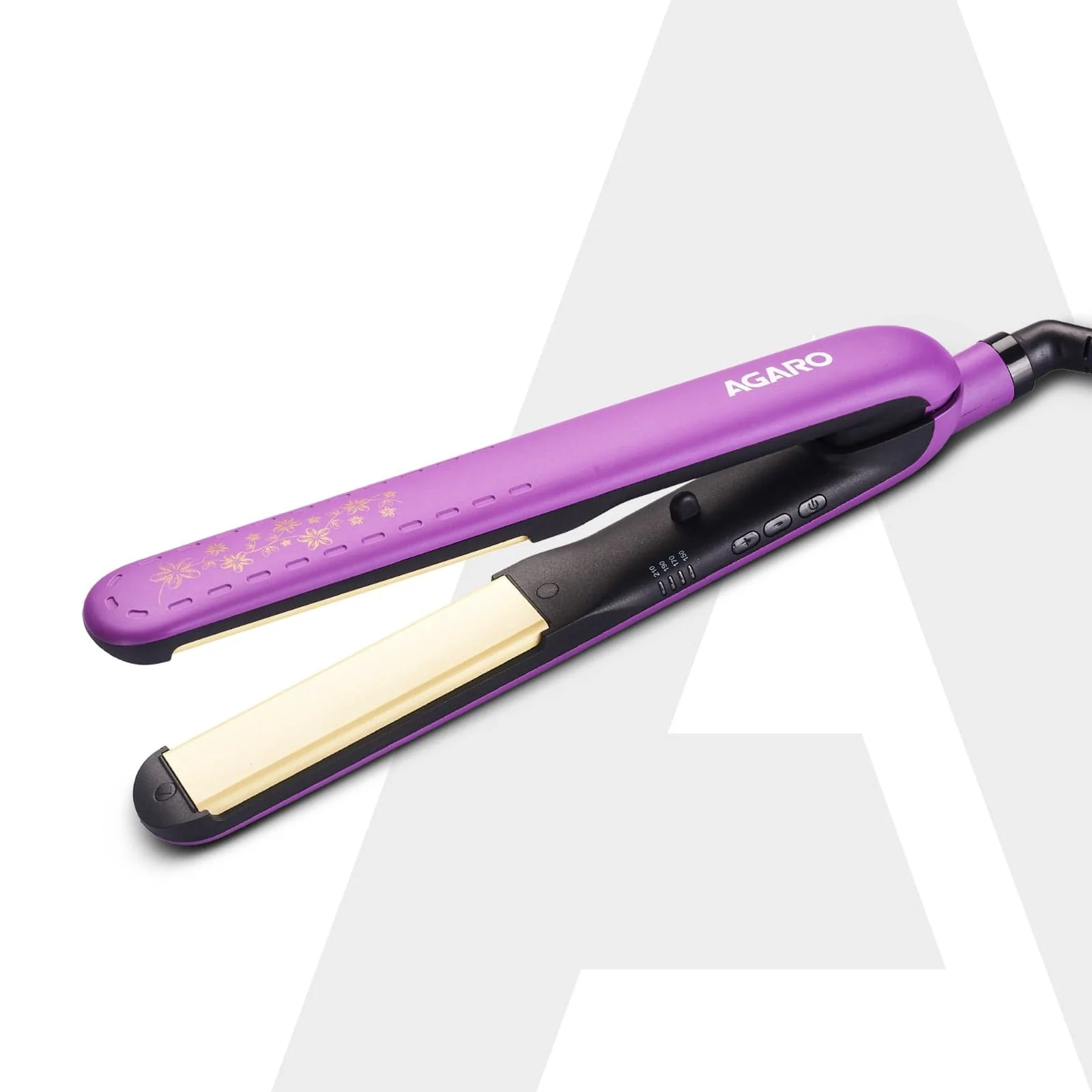 Hair Straightener, Keratin Infused Ceramic Coated Titanium Plates, Fast Heating, 4 Temperature Settings, Hair Straightening, Hair Styling For Women, Purple - Image 7