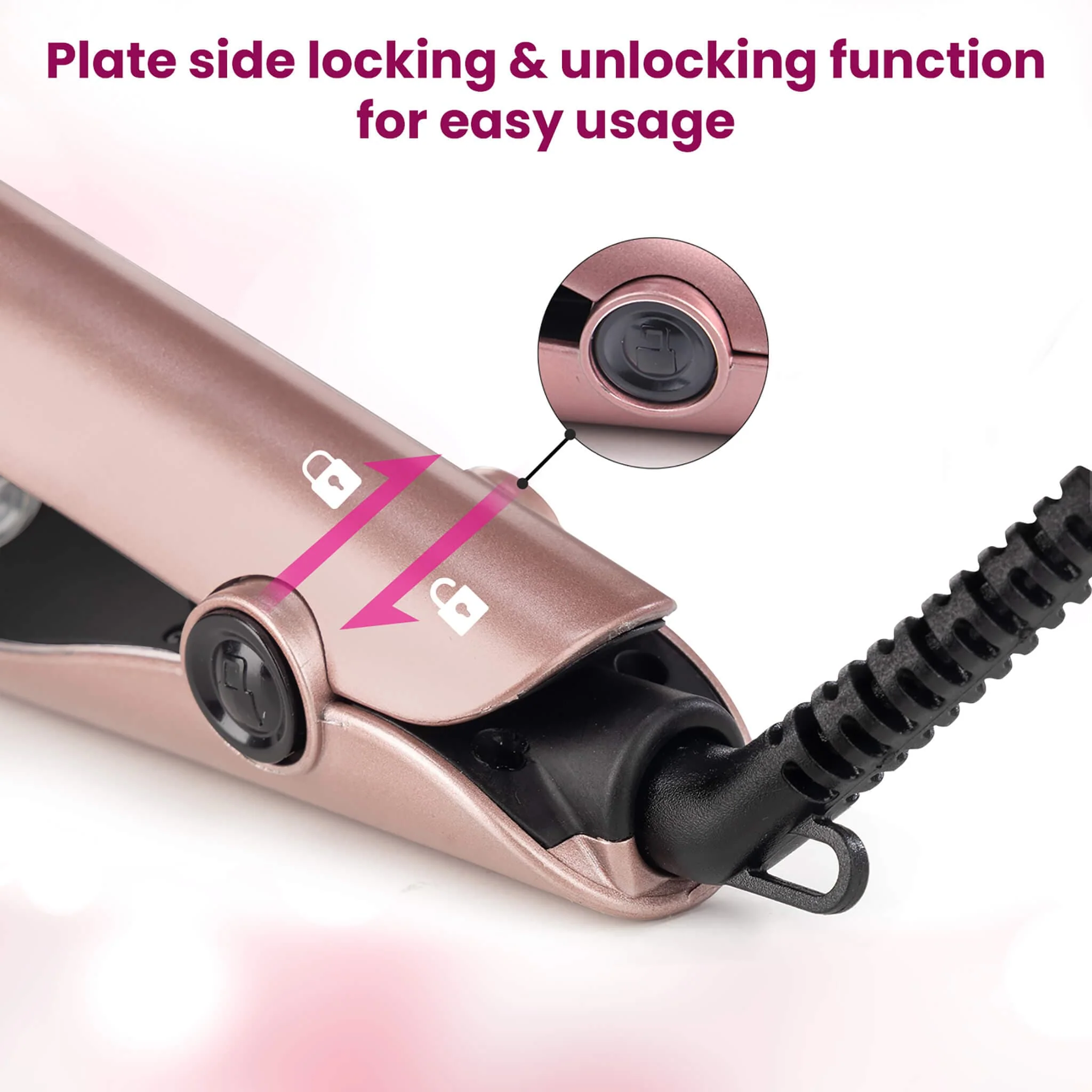 HS1927 Hair Straightner - Rose Gold - Image 4