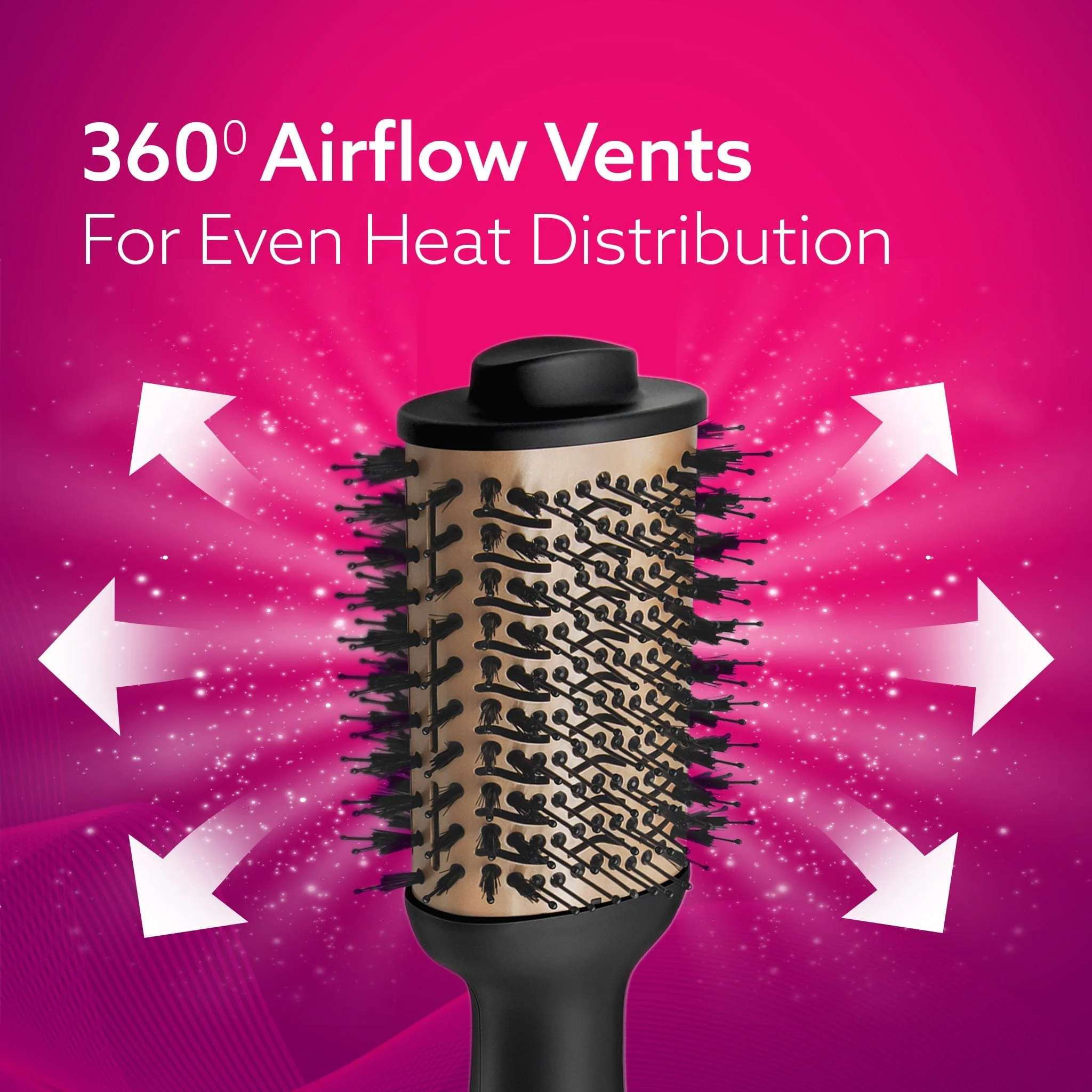 HV2179 Hot Air Brush for Hair, Blow Dryer Brush, Volumizer & Styler, 360° Airflow Vent, Oval Barrel for Hair Volume, Charcoal Bristles, Ceramic Coating Brushing Head, 1200W - Image 3