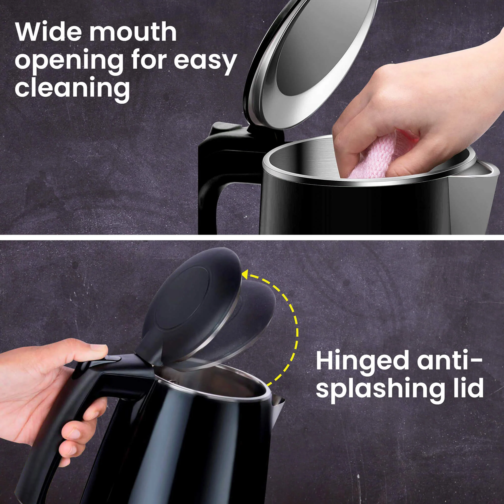 Royal Double Layered Kettle-1.5 Litres - Black - Image 5