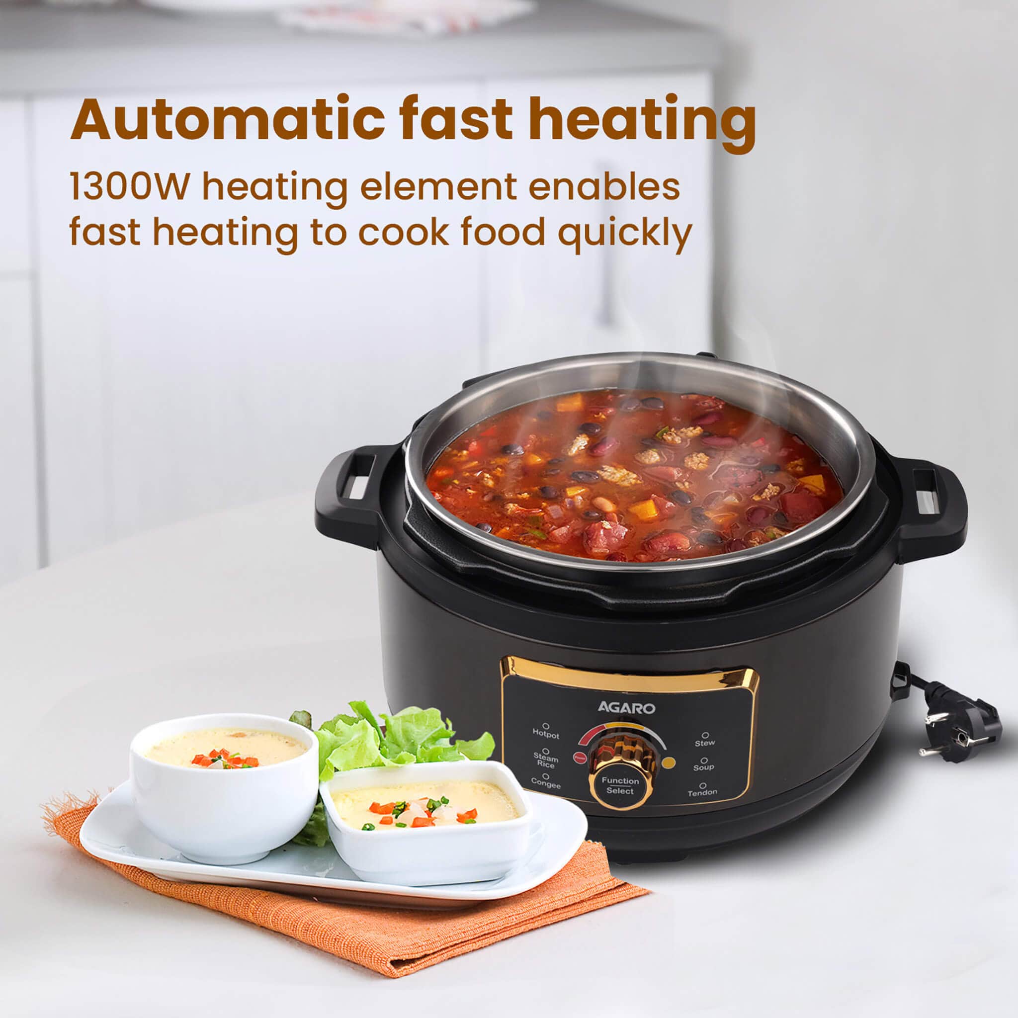 Royal Electric Pressure Cooker - 3L - Black - Image 5