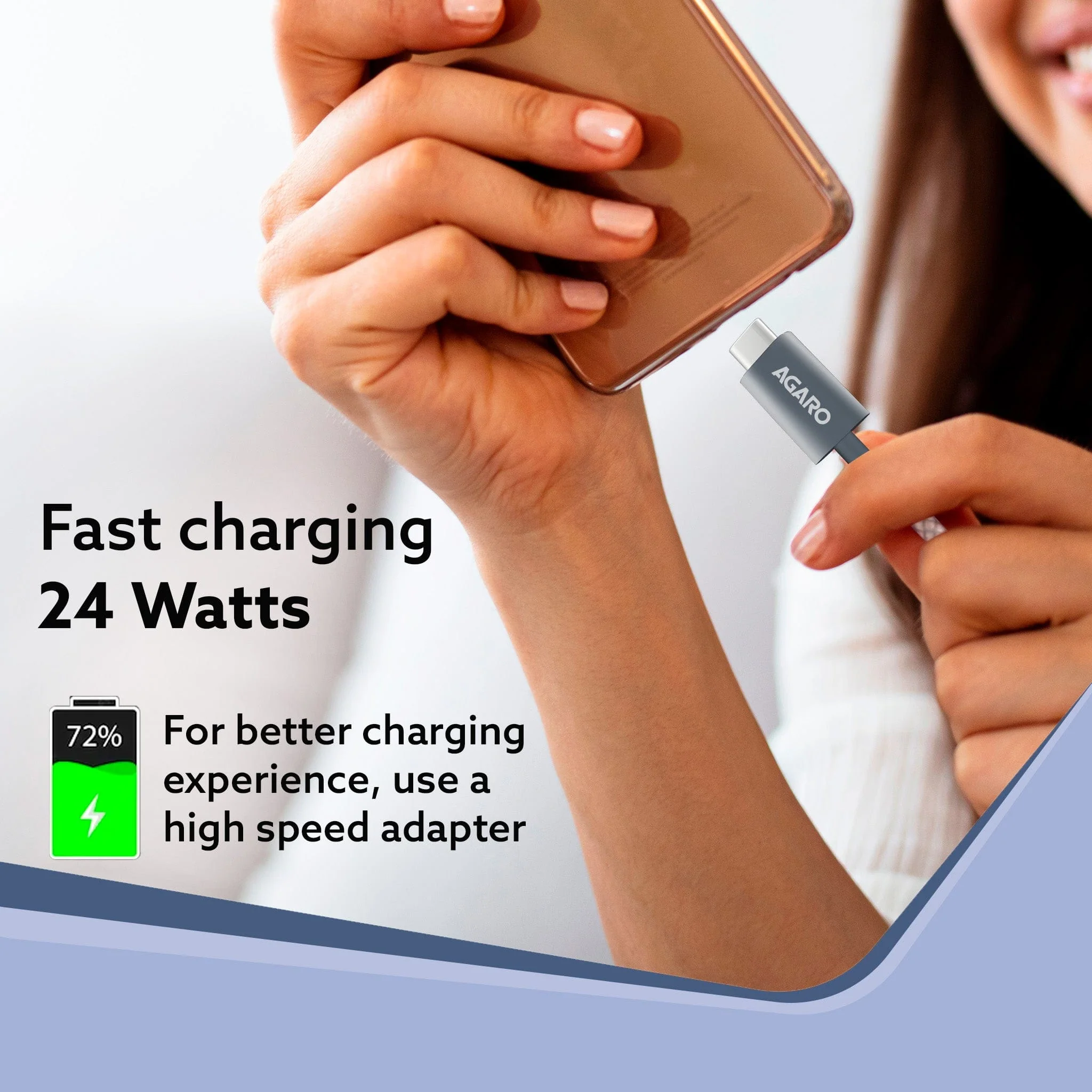 USB-A to Type C Cable, Unbreakable Braided Cable, 3A Fast Charging, Compatible with All Type C Devices Including Smartphones, Tablets, PD Technology, 1.5 M (4.9Ft), 480 Mbps Data Transmission - Image 4